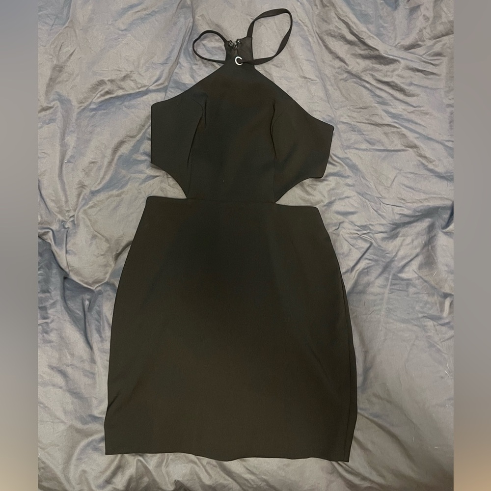 Forever 21 Black Backless Halter Dress
